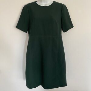 Eliza J Deep Forest Green Short Sleeve Sheath Dress